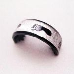 Bague anneau en acier brossé 